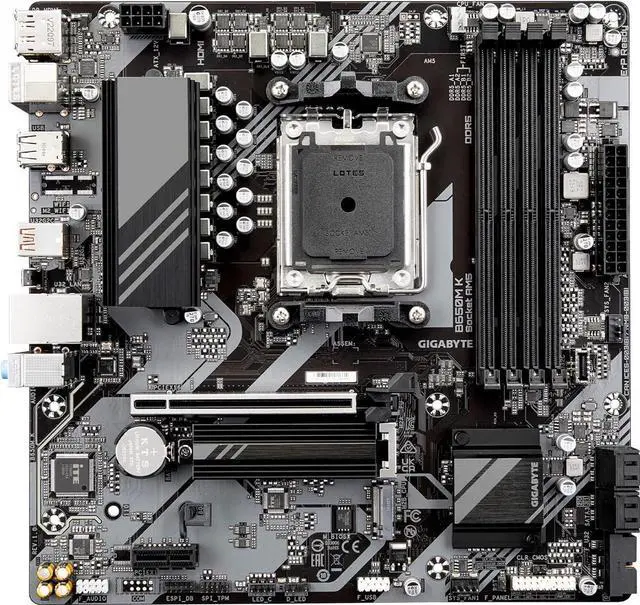 Alt view image 3 of 4 - GIGABYTE B650M K Socket AM5 AMD B650 DDR5 192GB Micro ATX
