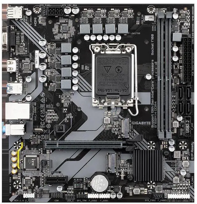 Alt view image 3 of 4 - GIGABYTE B760M H DDR4 LGA 1700 Intel B760 DDR4 64GB Micro ATX
