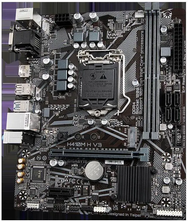 Main image of GIGABYTE H410M H V3 LGA1200 Intel H410 DDR4 64GB Micro ATX