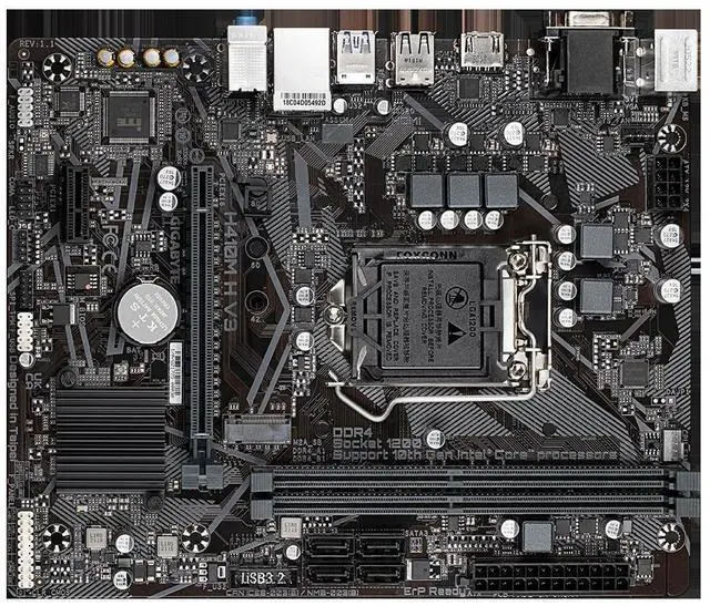 Alt view image 3 of 4 - GIGABYTE H410M H V3 LGA1200 Intel H410 DDR4 64GB Micro ATX