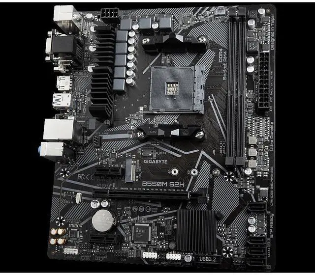 Alt view image 3 of 4 - GIGABYTE B550M S2H Socket AM4 AMD B550 DDR4 64GB Micro ATX