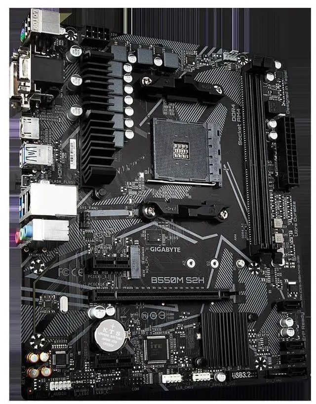 Alt view image 4 of 4 - GIGABYTE B550M S2H Socket AM4 AMD B550 DDR4 64GB Micro ATX