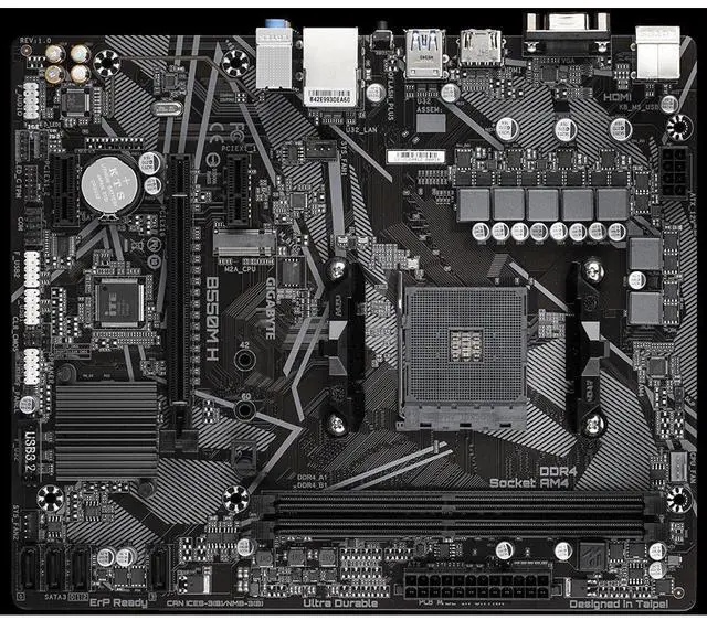 Main image of GIGABYTE B550M H Socket AM4 AMD B550 DDR4 64GB Micro ATX