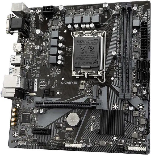 Alt view image 3 of 5 - GIGABYTE H610M H V2 DDR4 LGA1700 Intel H610 DDR4 64 GB Micro ATX