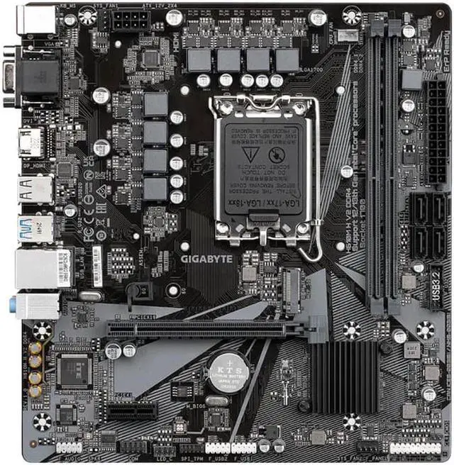 Alt view image 4 of 5 - GIGABYTE H610M H V2 DDR4 LGA1700 Intel H610 DDR4 64 GB Micro ATX