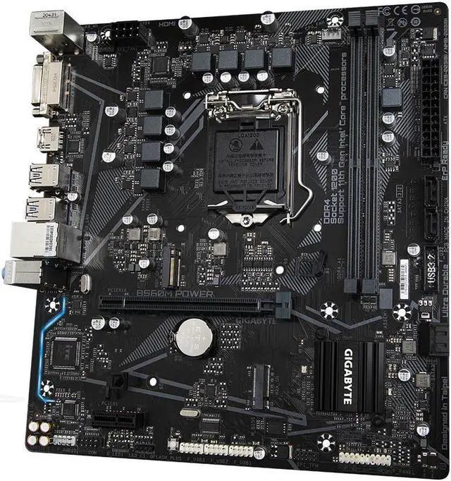 Alt view image 2 of 4 - GIGABYTE B560M POWER 
LGA 1200 Intel B560 DDR4 
64GB Micro ATX