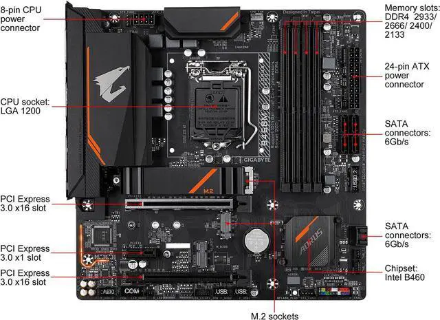 Alt view image 5 of 5 - GIGABYTE B460M PRO LGA 1200 Intel B460 DDR4 128GB Micro ATX