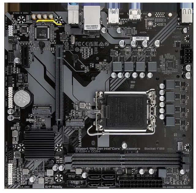 Alt view image 2 of 4 - GIGABYTE B760M K DDR4 LGA 1700 Intel B760 DDR4 64GB Micro ATX