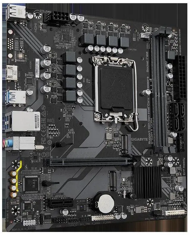 Alt view image 3 of 4 - GIGABYTE B760M K DDR4 LGA 1700 Intel B760 DDR4 64GB Micro ATX