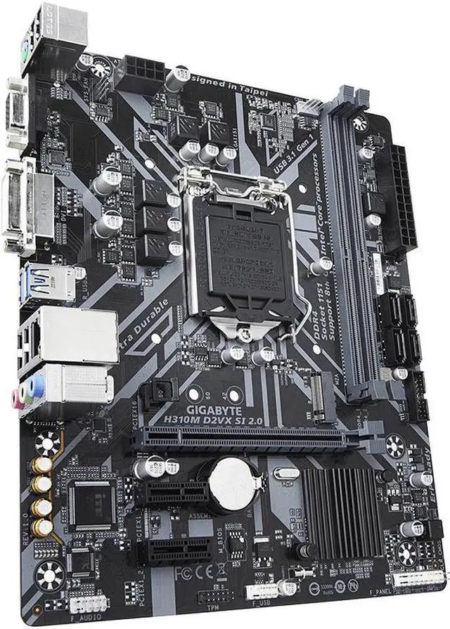 Alt view image 3 of 4 - GIGABYTE H310M-D2VX SI 2.0 LGA 1151 Intel H310 DDR4 32 GB Micro ATX