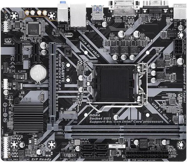Main image of GIGABYTE H310M-D2VX SI 2.0 LGA 1151 Intel H310 DDR4 32 GB Micro ATX