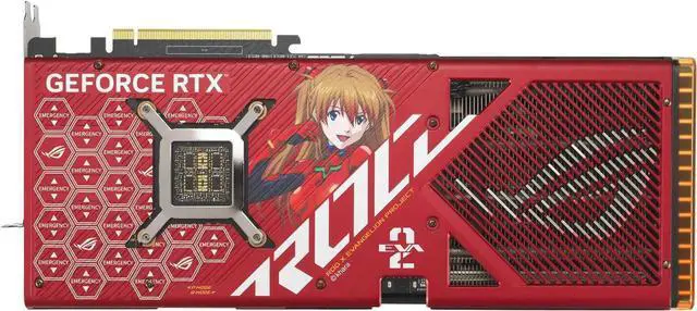 Alt view image 5 of 5 - ASUS ROG Strix GeForce RTX 4090 OC EVA-02 Edition Gaming Graphics Card (PCIe 4.0, 24GB GDDR6X, HDMI 2.1a, DisplayPort 1.4a, 3.5-slot design) ROG-STRIX-RTX4090-O24G-EVA-02-EDITION