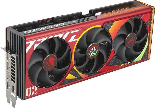 Alt view image 2 of 5 - ASUS ROG Strix GeForce RTX 4090 OC EVA-02 Edition Gaming Graphics Card (PCIe 4.0, 24GB GDDR6X, HDMI 2.1a, DisplayPort 1.4a, 3.5-slot design) ROG-STRIX-RTX4090-O24G-EVA-02-EDITION