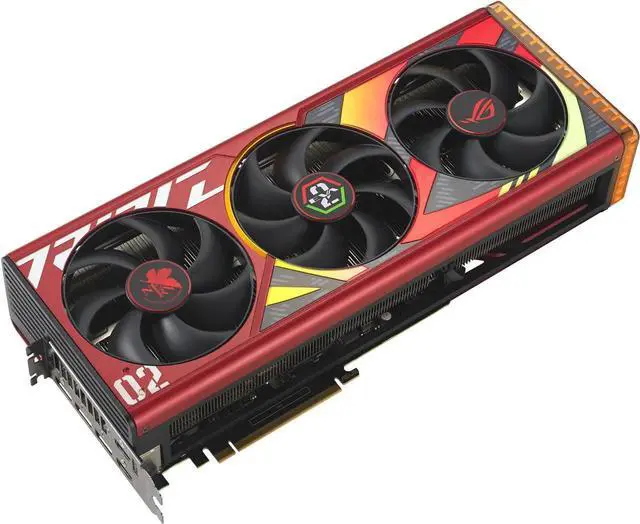 Alt view image 3 of 5 - ASUS ROG Strix GeForce RTX 4090 OC EVA-02 Edition Gaming Graphics Card (PCIe 4.0, 24GB GDDR6X, HDMI 2.1a, DisplayPort 1.4a, 3.5-slot design) ROG-STRIX-RTX4090-O24G-EVA-02-EDITION