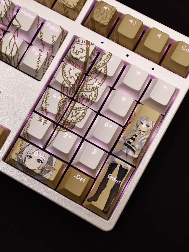 Alt view image 6 of 6 - Frieren translucency PBT heat-sublimation keycaps 108key Cherry Height