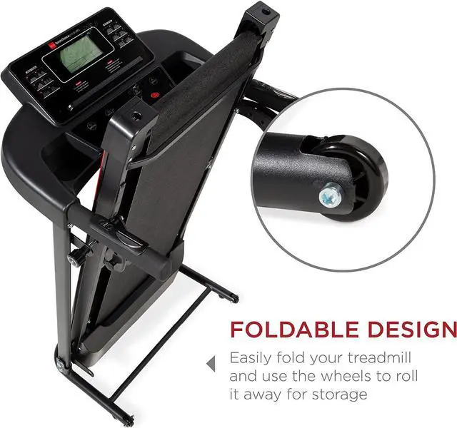 Alt view image 5 of 7 - Folding Treadmill with Manual Incline, Fitness Workout Exercise Machine w/Wireless Bluetooth Speakers, Heart Rate Sensor, LCD Screen, Shock-Absorbent Running Deck, Device Holder - Black