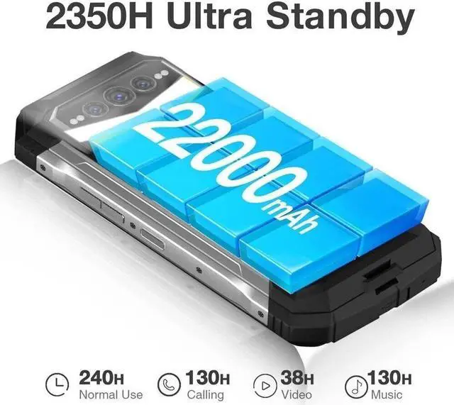 Alt view image 5 of 7 - DOOGEE S100 PRO Rugged Smartphone 22000mAh (12GB+8gb)+256GB 4G Unlocked Phone global version