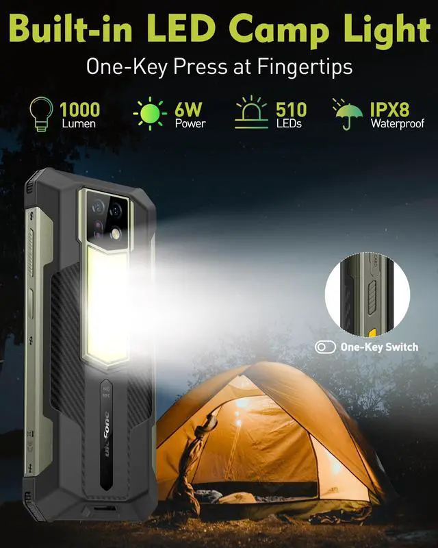 Alt view image 3 of 6 - Ulefone Power Armor 24 Rugged Phone 22000mAh Battery 66W Fast Charging 12GB+256GB