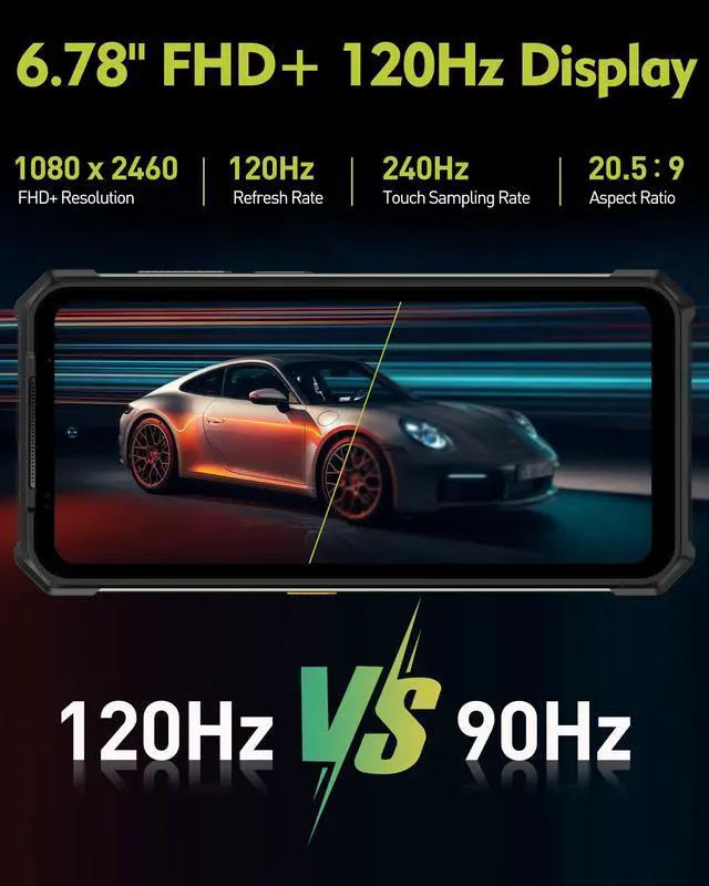 Alt view image 6 of 6 - Ulefone Power Armor 24 Rugged Phone 22000mAh Battery 66W Fast Charging 12GB+256GB
