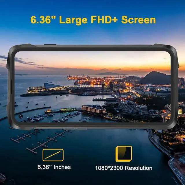 Alt view image 4 of 7 - Rugged IP68 IP69K Waterproof Celular Cubot KingKong 7 8GB+128GB 64MP Triple Camera 6.36" FHD+ Screen 5000mAh NFC Android 11