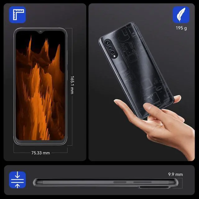 Alt view image 7 of 7 - Cubot X70, Smartphone Android 13, Helio G99, Octa-Core, 120Hz 6.583 Inch Screen, 24GB RAM(12+12GB), 256GB ROM, 100MP Camera, NFC Space Black