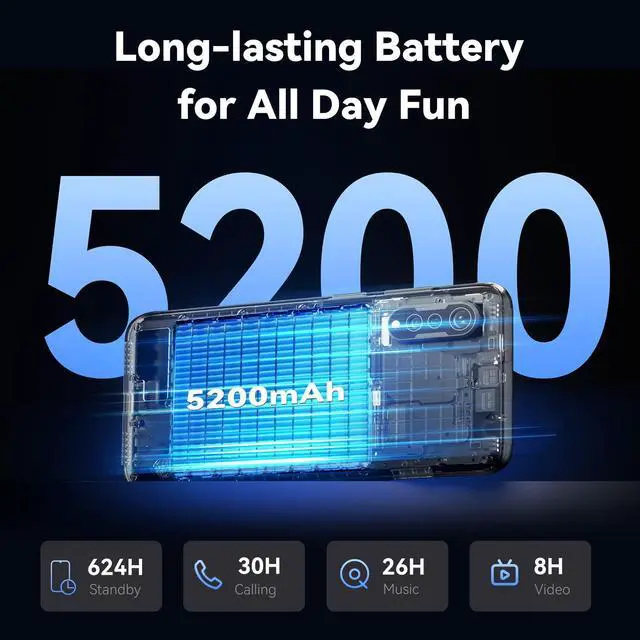 Alt view image 5 of 7 - Cubot X70, Smartphone Android 13, Helio G99, Octa-Core, 120Hz 6.583 Inch Screen, 24GB RAM(12+12GB), 256GB ROM, 100MP Camera, NFC Space Black