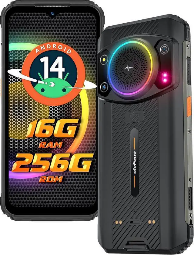 Main image of sluting Ulefone Armor 21 Phone Android 14 Rugged Phone Unlocked 16G+256GB Rugged Smartphone 9600mAh 6.58" FHD+ 120Hz 64MP+24MP Night Vision Camera Dual SIM IP68 Smartphone NFC 122dB loudest Speaker IR