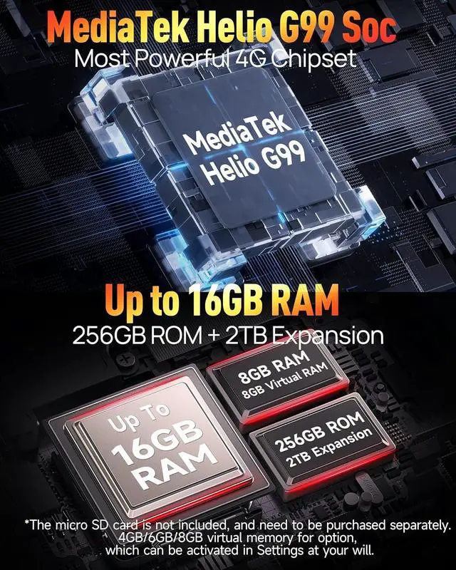 Alt view image 2 of 7 - sluting Ulefone Armor 21 Phone Android 14 Rugged Phone Unlocked 16G+256GB Rugged Smartphone 9600mAh 6.58" FHD+ 120Hz 64MP+24MP Night Vision Camera Dual SIM IP68 Smartphone NFC 122dB loudest Speaker IR