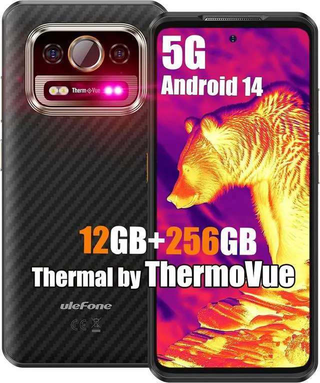 Main image of sluting Ulefone Armor 25T Pro 5G Rugged Phone, Integrated with ThermoVue Thermal Imaging, Dimensity 6300 5G, 12(6+6)+256GB, 50MP+64MP+32MP Camera, Android 14, 6.78 120Hz, 6500mAh/Wireless Charging