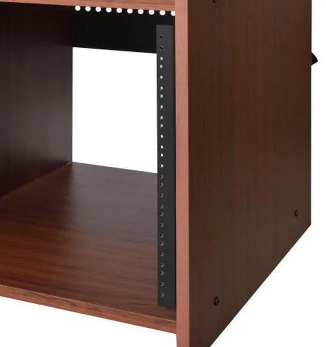 Alt view image 6 of 6 - taoruifang Cherry Music Desk with Earphone Rack Rectangular Computer Desk Freestanding Keyboard Tray with Shelves music desk Wood+Metal