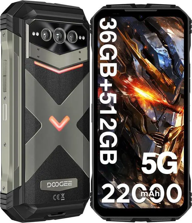 Alt view image 7 of 7 - sluting DOOGEE V MAX Plus 5G Rugged Smartphone,22000mAh 36GB+512GB Android 14 Rugged Phone,200MP+32MP+20MP Night Vision Rugged Cell Phone,6.58" FHD+120Hz IPS Screen,IP68/IP69K Waterproof Phone,N