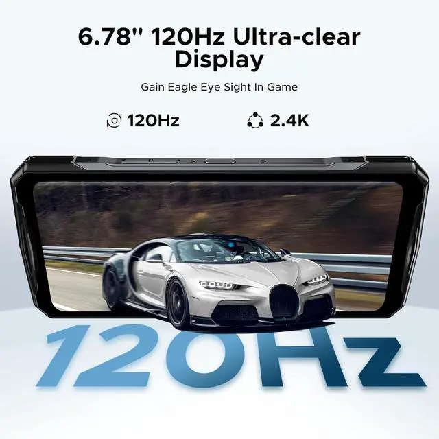 Alt view image 6 of 7 - sluting DOOGEE V40 Rugged Smartphone 5G,32GB+512GB/2TB Android 14 Rugged Phone,4nm D7300,6.78" FHD+120Hz Rugged Unlocked Cell Phone,108MP+20MP Night Vision,8680mAh,3 Card Slots/Dual Unlock/NFC/Wi-Fi