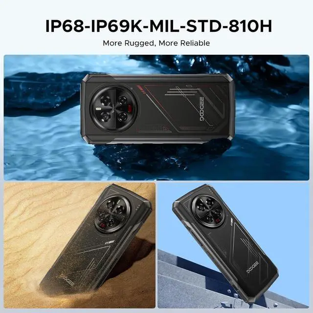 Alt view image 7 of 7 - sluting DOOGEE V40 Rugged Smartphone 5G,32GB+512GB/2TB Android 14 Rugged Phone,4nm D7300,6.78" FHD+120Hz Rugged Unlocked Cell Phone,108MP+20MP Night Vision,8680mAh,3 Card Slots/Dual Unlock/NFC/Wi-Fi