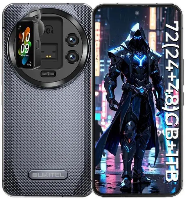 Alt view image 7 of 7 - sluting OUKITEL WP200 Pro Android 15 Rugged Phone 5G Unlocked-72GB RAM+1TB ROM Rugged Smartphone 6.7'' FHD+120HZ AMOLED Display