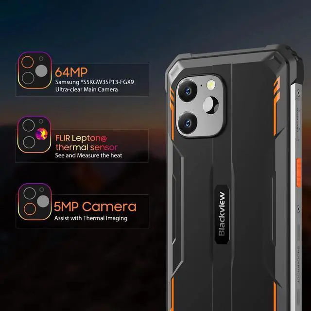 Alt view image 7 of 7 - sluting Blackview BV8900 Rugged Thermal 16GB 256GB Android 13 6.5'' Display Helio P90 10000mAh Battery