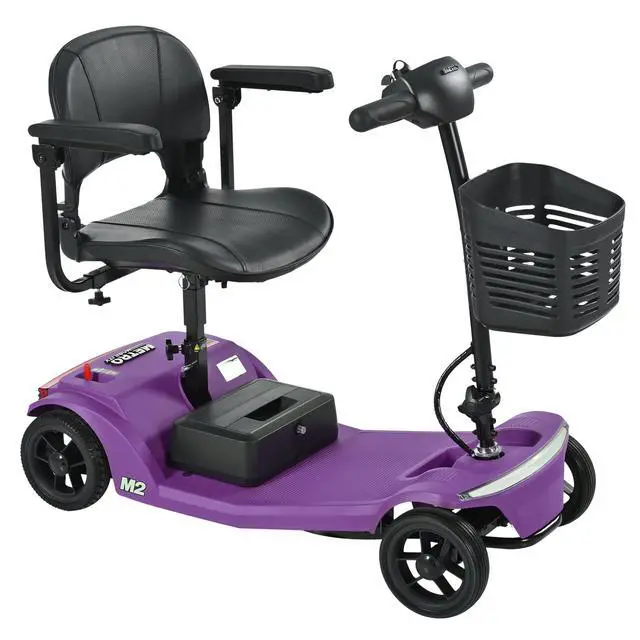 Alt view image 6 of 7 - taoruifang Battery Powered 4 Wheel Mobility Scooter for Seniors-Electric Scooter for Adults- Heavy Duty Structure for All Terrain Indoor Outdoor Maximum Load Capacity 300 lb (Purple Color)