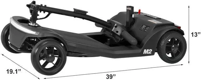 Alt view image 4 of 7 - taoruifang 20-Mile Portable Electric Scooter w/LED Lights, Folding Design & Adjustable Tiller - Black