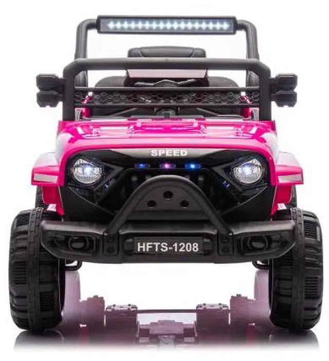Alt view image 2 of 7 - taoruifang 12V Kids Ride On Electric Truck Car W/Parents Control,2WD,Four-wheel suspension,Early education function,Adjustable volume,USB,MP3,Bluetooth,Microphone jack,Power display,LED lights For kid