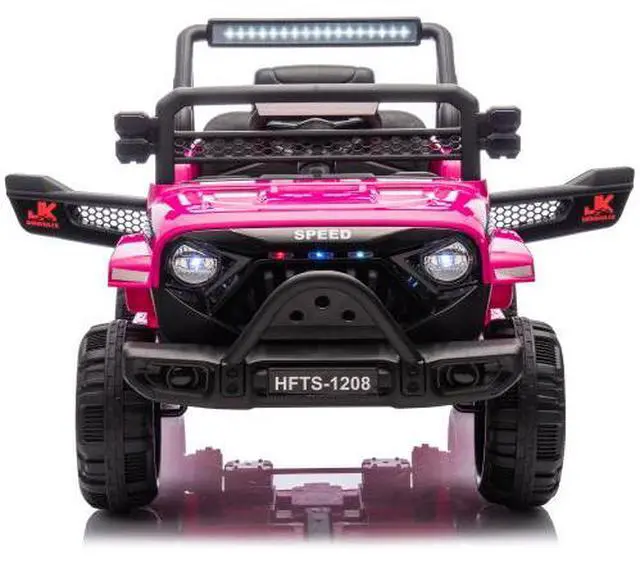 Alt view image 4 of 7 - taoruifang 12V Kids Ride On Electric Truck Car W/Parents Control,2WD,Four-wheel suspension,Early education function,Adjustable volume,USB,MP3,Bluetooth,Microphone jack,Power display,LED lights For kid