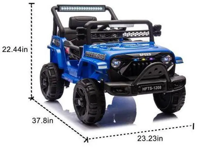 Alt view image 6 of 7 - TAORUIFANG 12V Kids Ride On Electric Truck Car Four-wheel suspension BLUE