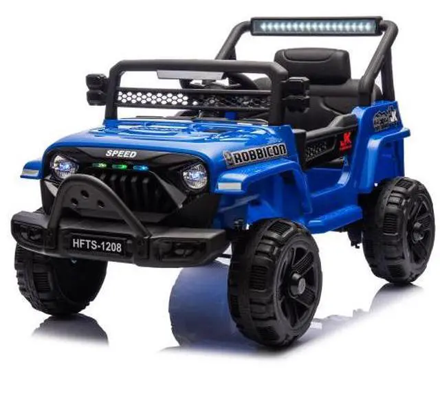 Alt view image 4 of 7 - TAORUIFANG 12V Kids Ride On Electric Truck Car Four-wheel suspension BLUE