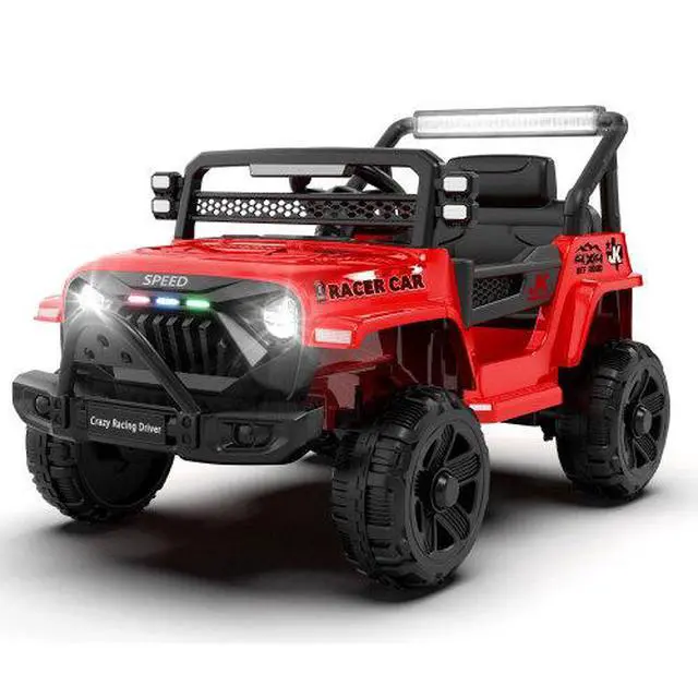 Alt view image 5 of 7 - TAORUIFANG 12V Kids Ride On Electric Truck Car Four-wheel suspension RED