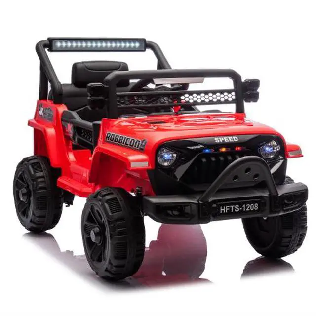 Alt view image 6 of 7 - TAORUIFANG 12V Kids Ride On Electric Truck Car Four-wheel suspension RED