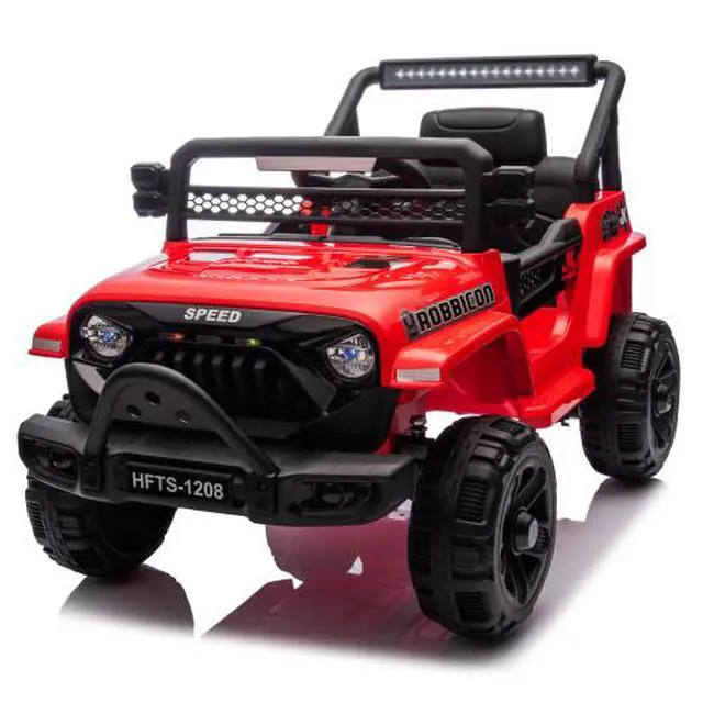 Alt view image 7 of 7 - TAORUIFANG 12V Kids Ride On Electric Truck Car Four-wheel suspension RED