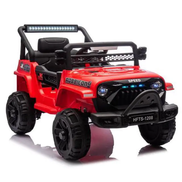 Alt view image 4 of 7 - TAORUIFANG 12V Kids Ride On Electric Truck Car Four-wheel suspension RED
