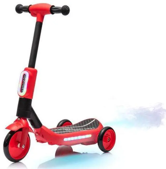 Alt view image 4 of 7 - taoruifang 2 in1 Kids Ride On Three-Wheel Balance Electric Scooter,Toy for kids,Tail Color Lights W/Spray,Wider Pedal,PU Wheels For Effective Floor Protection,Independent Light Switch With Music