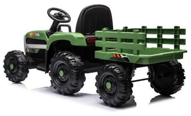 Alt view image 7 of 7 - taoruifang Ride on Tractor with Trailer,24V Battery Powered Electric Tractor Toy, 200w*2motor 1.86-4.97MPH/Remote Control,electric car for kids,Three speed adjustable,USB,MP3 ,Bluetooth,LED light
