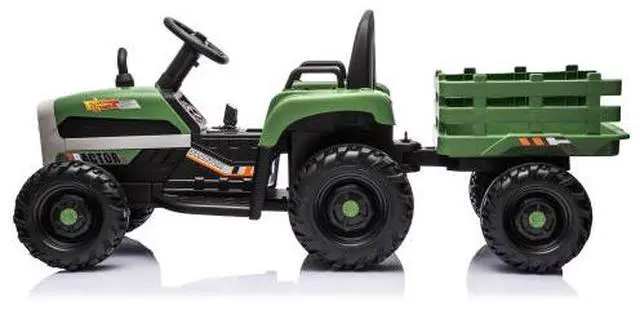 Main image of taoruifang Ride on Tractor with Trailer,24V Battery Powered Electric Tractor Toy, 200w*2motor 1.86-4.97MPH/Remote Control,electric car for kids,Three speed adjustable,USB,MP3 ,Bluetooth,LED light