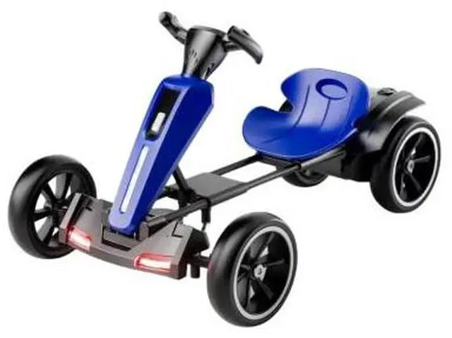 Main image of taoruifang 12V electric Kids Pedal Go Kart, Folder Go Kart, Outdoor Ride on Toy with Adjustable Seat, 4 Non-Slip EVA Wheels for Boys and Girls Aged 3-8 Years Old blue