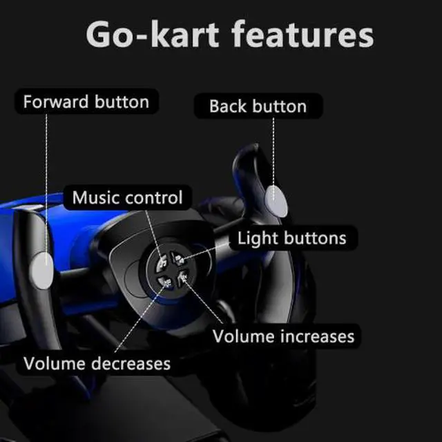 Alt view image 5 of 7 - taoruifang 12V electric Kids Pedal Go Kart, Folder Go Kart, Outdoor Ride on Toy with Adjustable Seat, 4 Non-Slip EVA Wheels for Boys and Girls Aged 3-8 Years Old blue